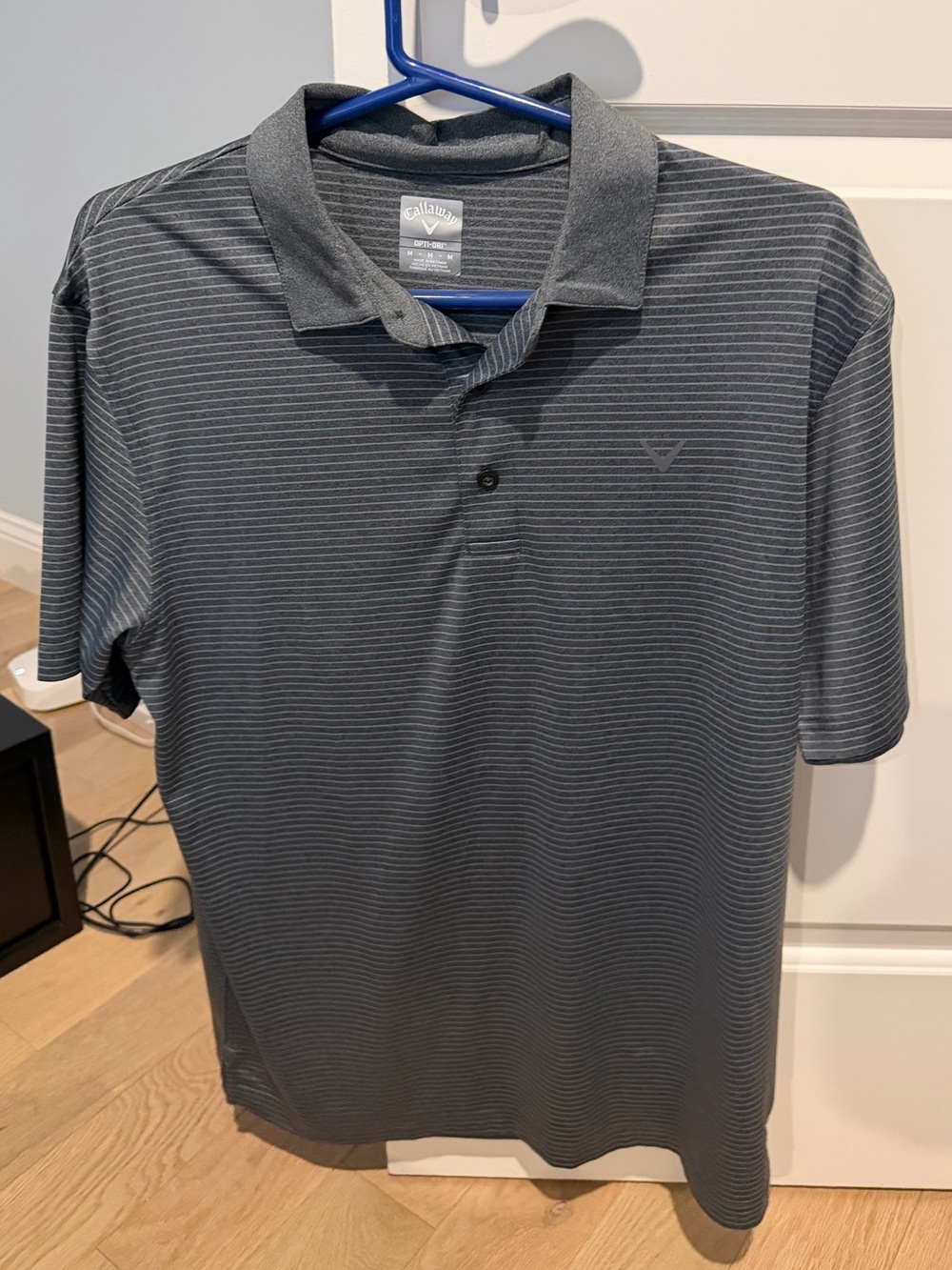 Callaway Men's Charcoal Pinstripe Golf Polo